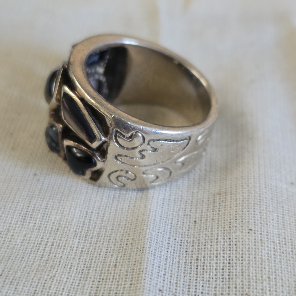 Geometric Silver Ring - image 7